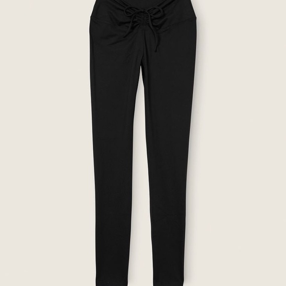 PINK active VS black adjustable waist ruched leggings womens size XL - Picture 2 of 4